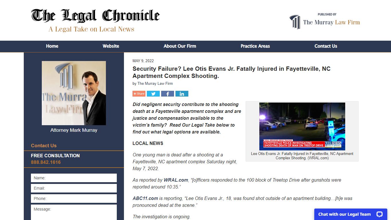 Security Failure? Lee Otis Evans Jr. Fatally Injured in Fayetteville ...