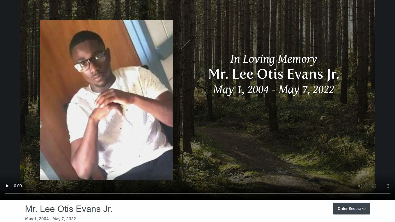 Mr. Lee Otis Evans Jr. - Tribute Video - TributeSlides.com