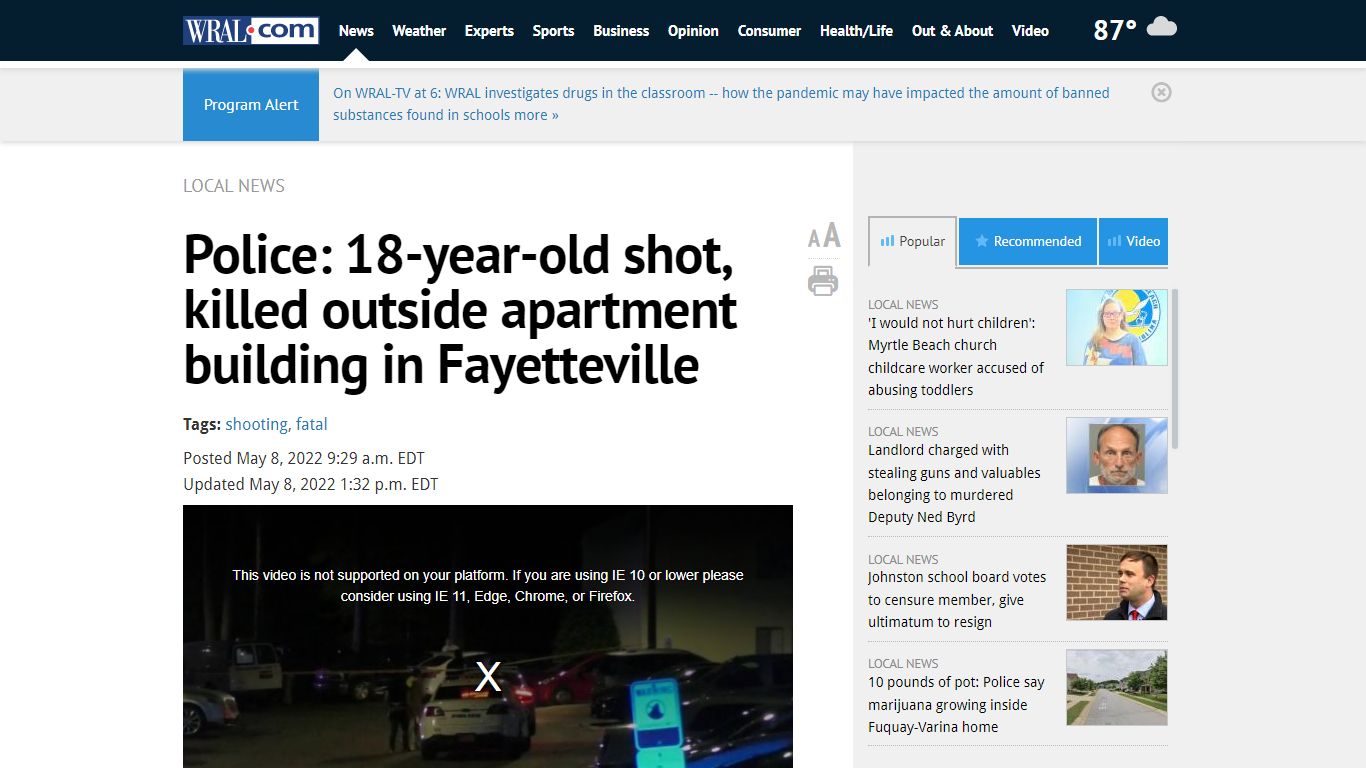 Police: 18-year-old shot, killed outside apartment building in ...