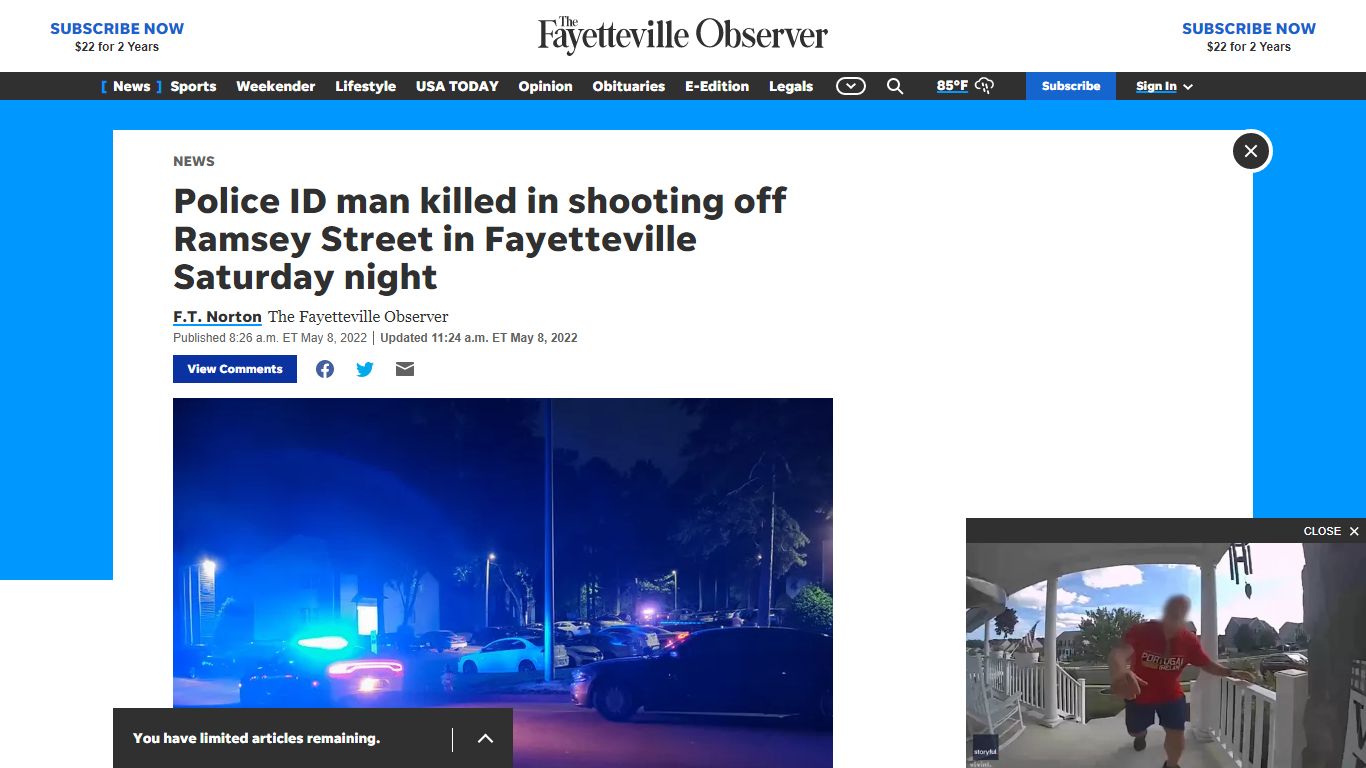 Fayetteville shooting: Man killed outside Ramsey Street apartments